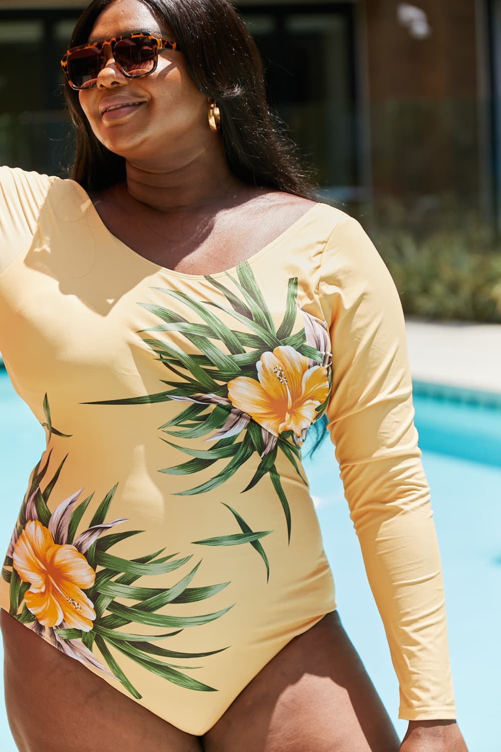 Marina West Swim Cool Down Longsleeve One-Piece Swimsuit - UrbanEthereal