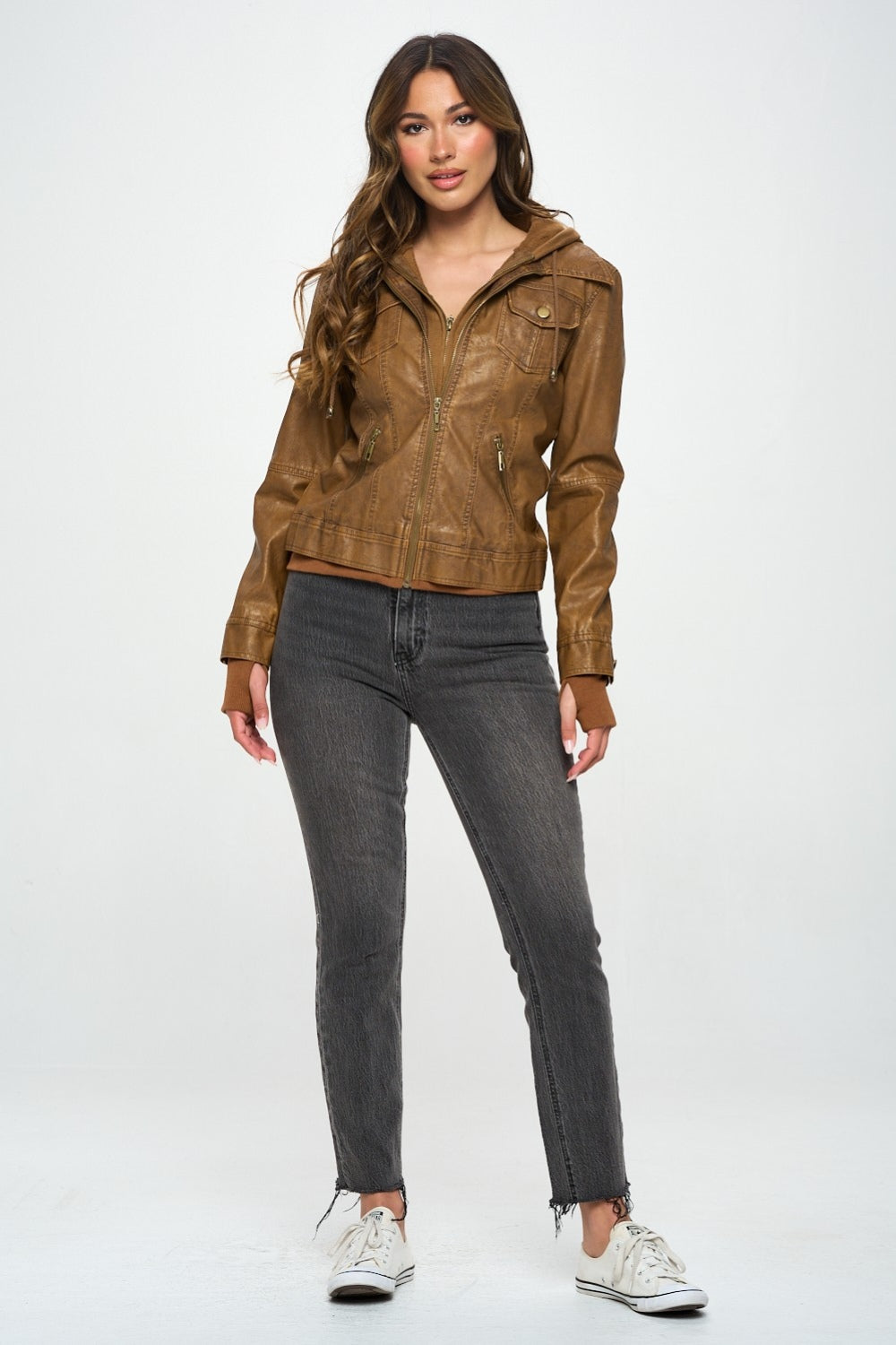 Coalition LA Double Zip Hooded Long Sleeve Jacket - UrbanEthereal