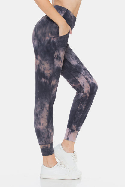 Leggings Depot Tie-Dye High Waist Cropped Leggings - UrbanEthereal