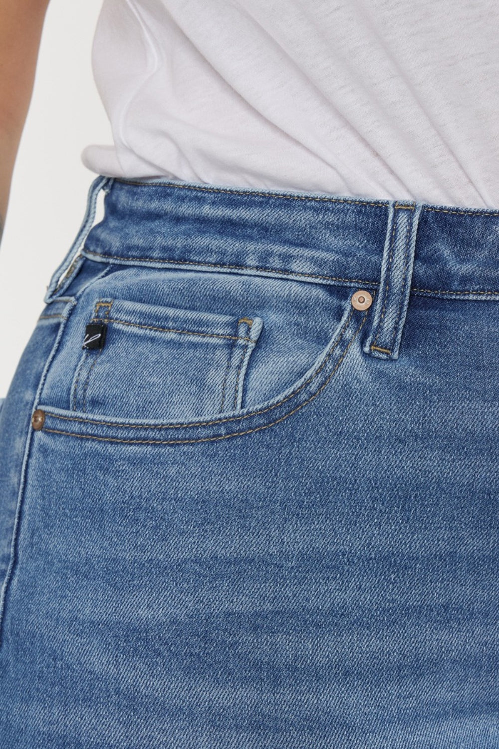 Kancan Full Size Cat's Whiskers High Waist Jeans - UrbanEthereal
