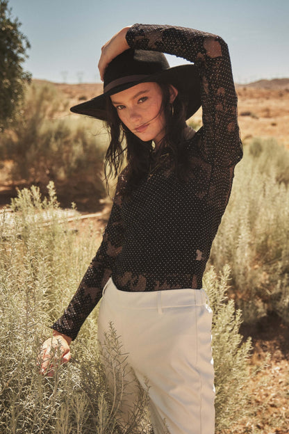 Ces Femme Floral Lace Mesh Bodysuit - UrbanEthereal