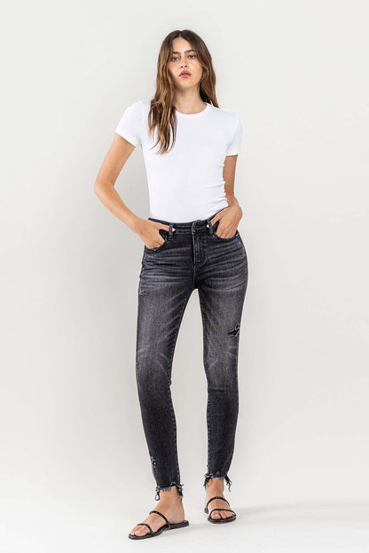 Lovervet Raw Hem Cropped Skinny Jeans