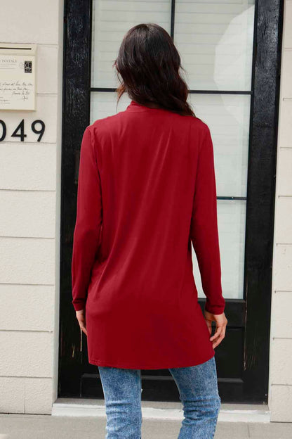 Basic Bae Full Size Open Front Long Sleeve Cardigan with Pockets - UrbanEthereal