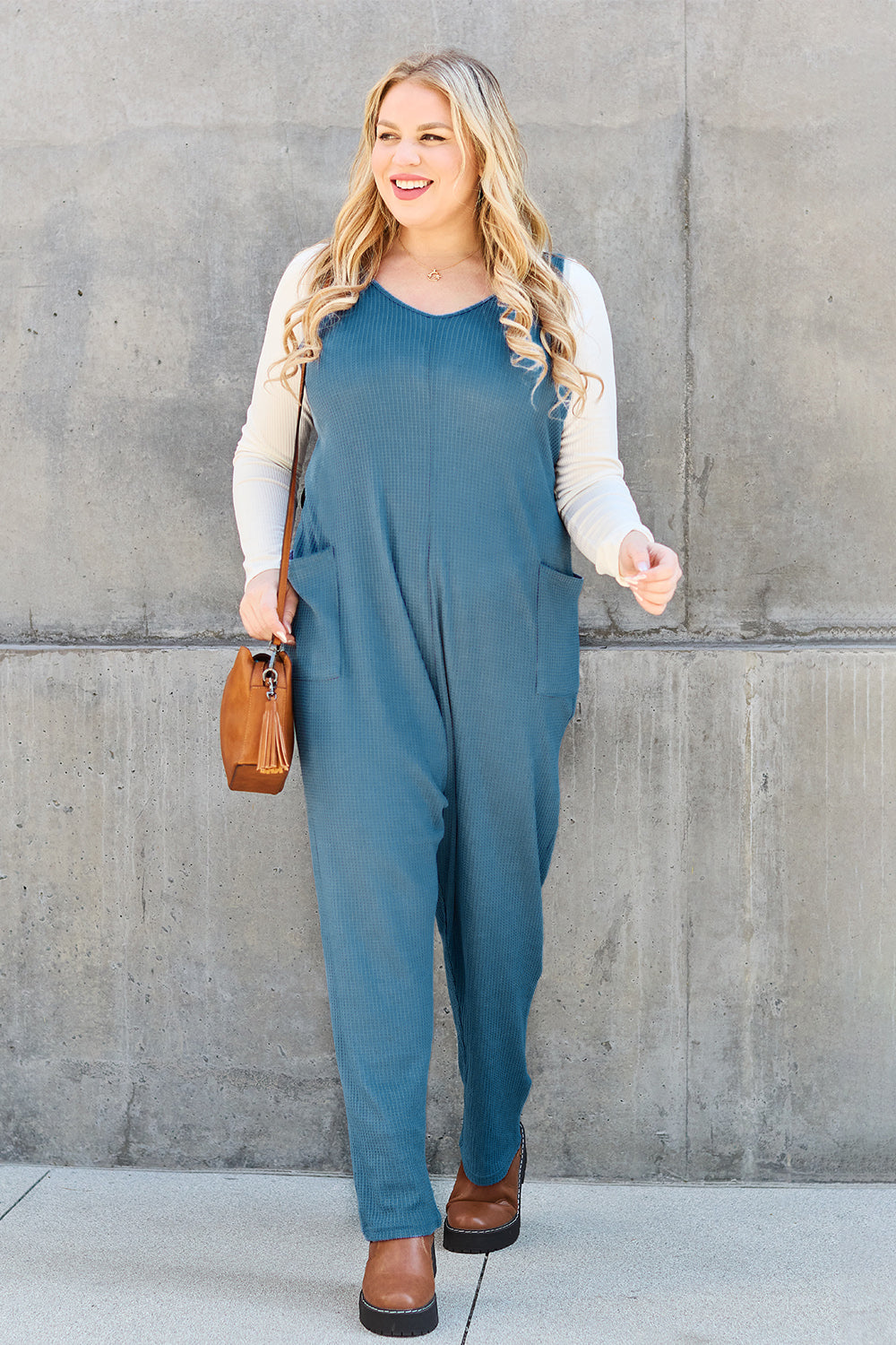 Double Take Full Size Sleeveless Straight Jumpsuit - UrbanEthereal