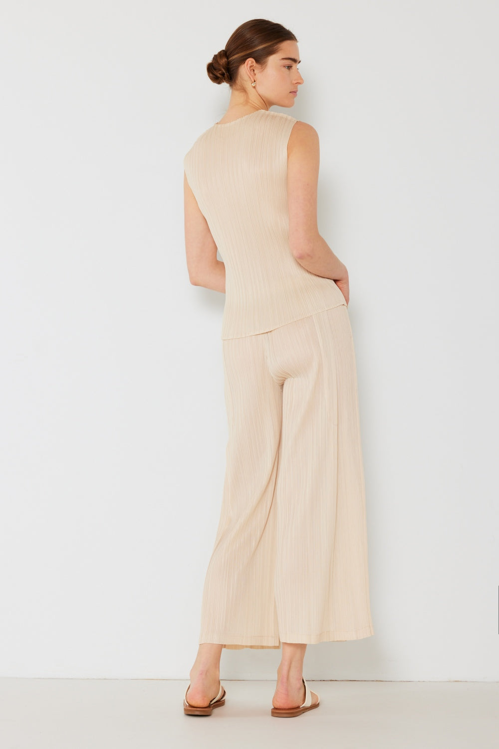 Marina West Swim Pleated Wide-Leg Pants with Side Pleat Detail - UrbanEthereal