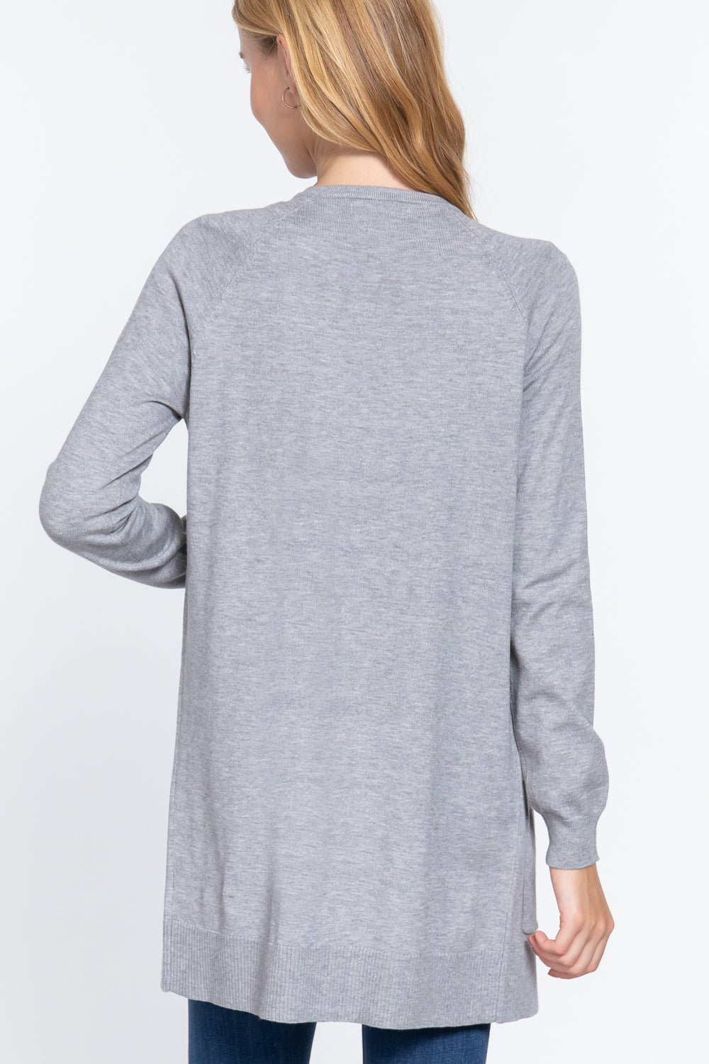ACTIVE BASIC Open Front Long Sleeve Cardigan - UrbanEthereal