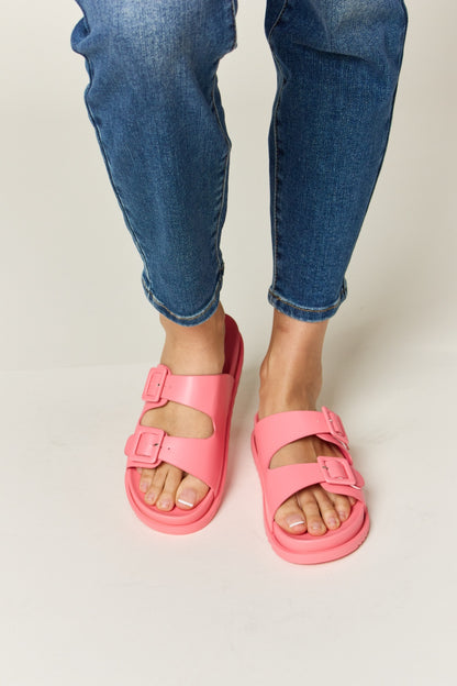 Legend Double Buckle Open Toe Sandals - UrbanEthereal