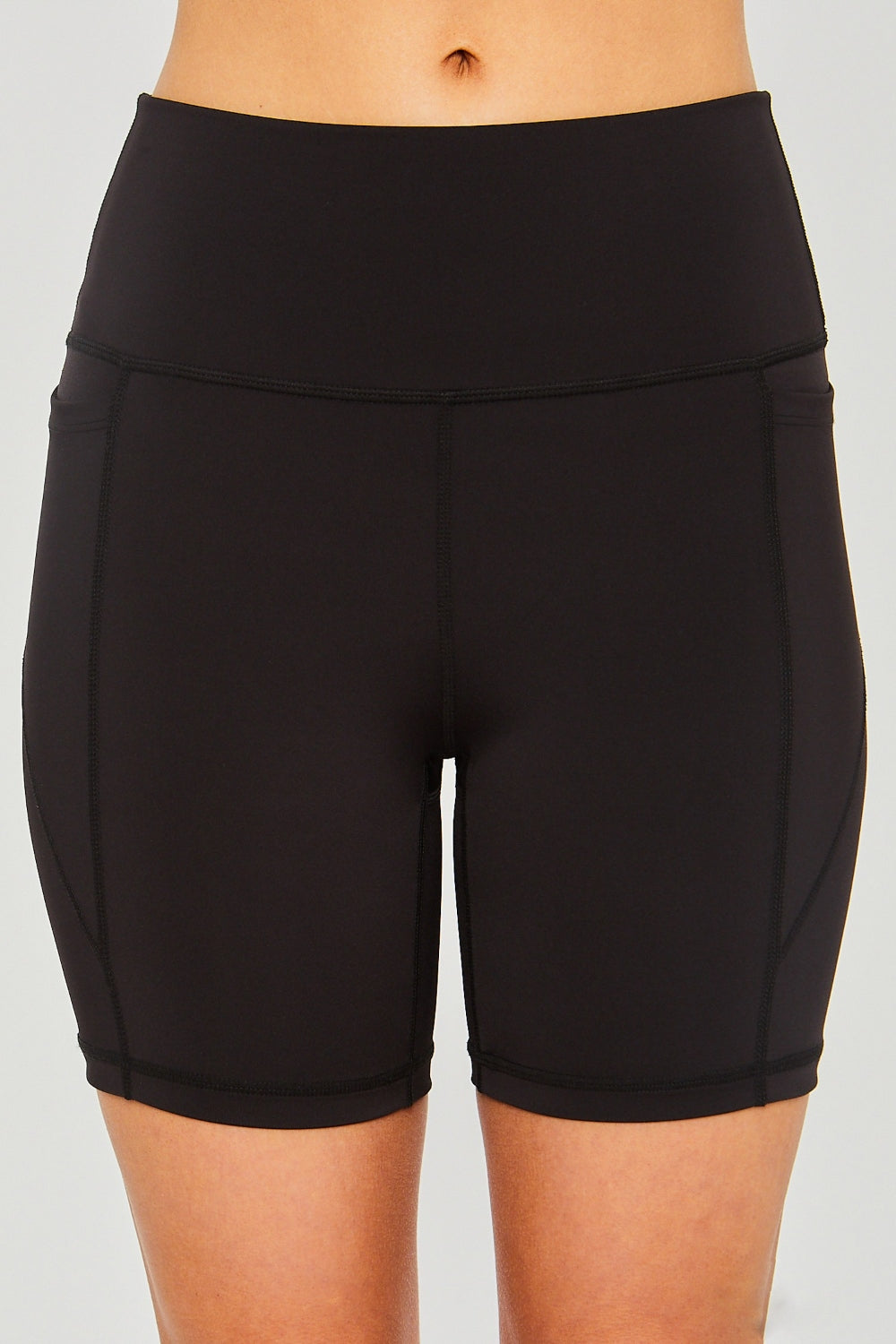 Love Tree High Waist Seam Detail Active Shorts - UrbanEthereal