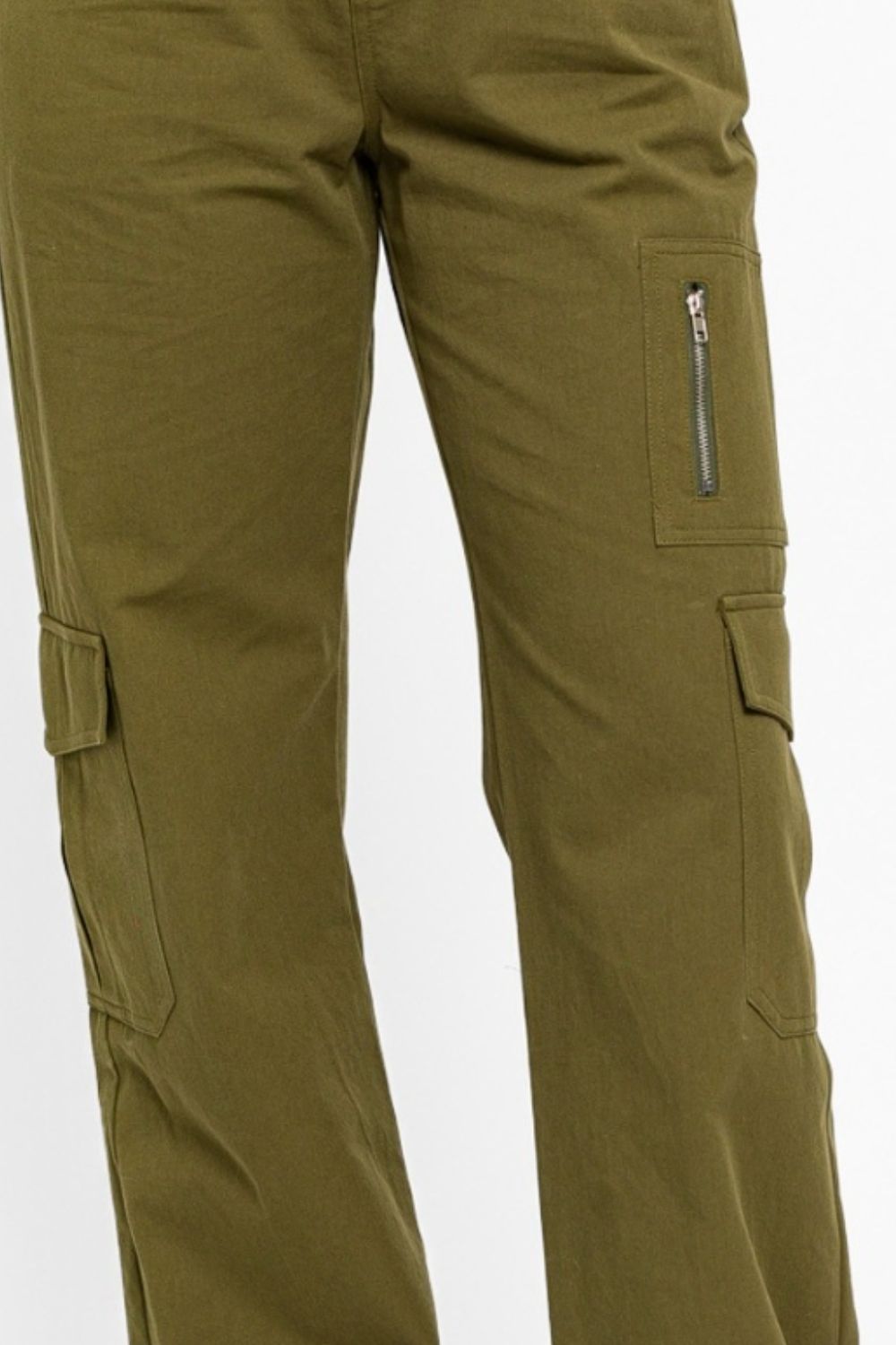 Le Lis High Waisted Wide Leg Cargo Pants with Pockets - UrbanEthereal