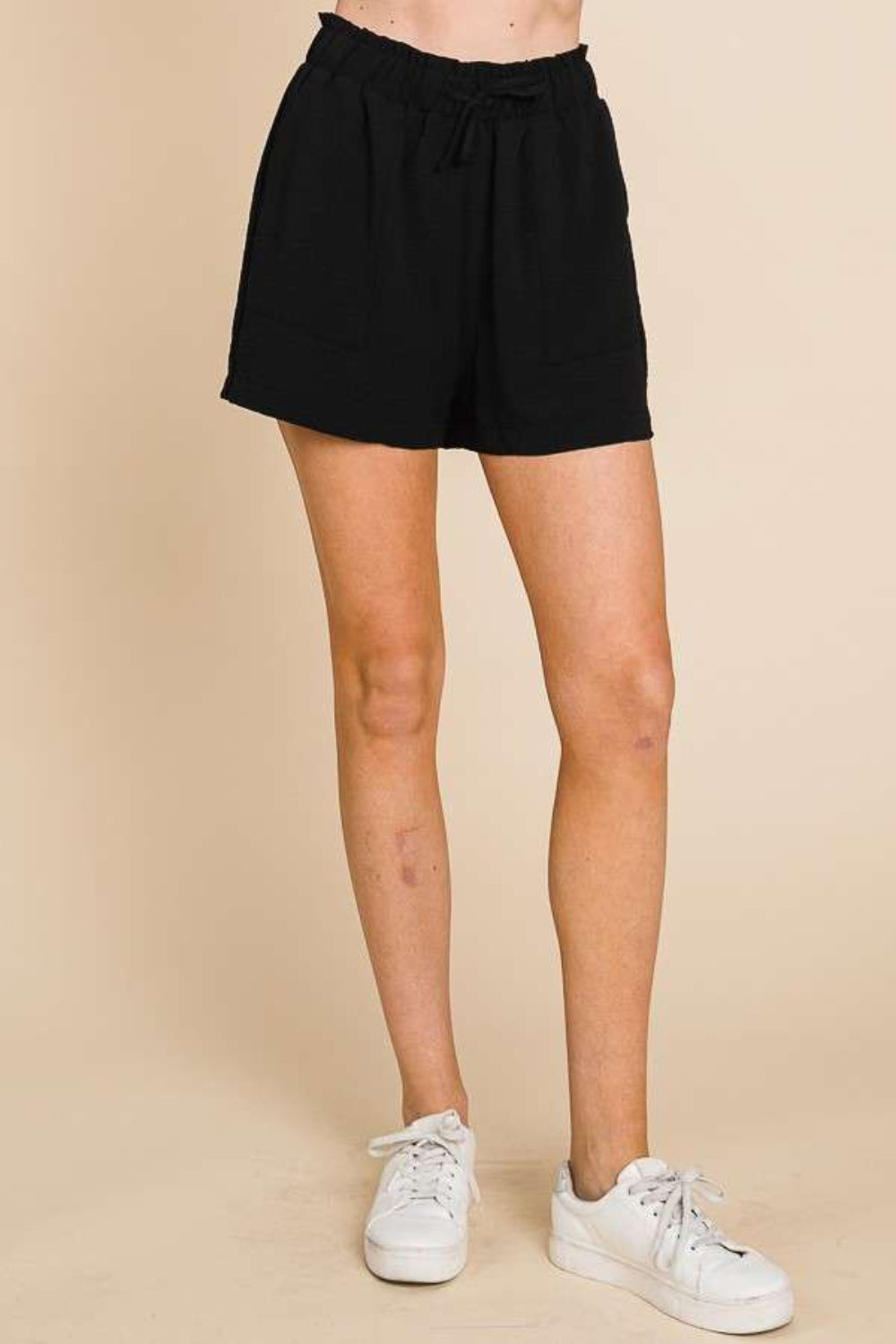 Culture Code High Waist Paper bag Shorts - UrbanEthereal