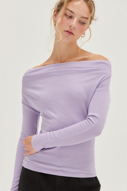 HYFVE Off Shoulder Ribbed Knit Top - UrbanEthereal