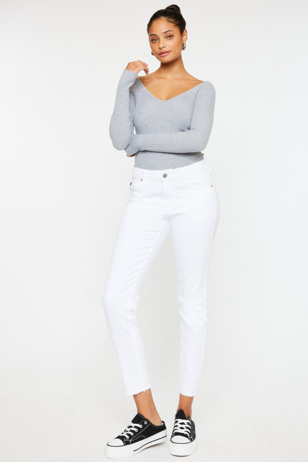 Kancan Mid Rise Ankle Skinny Jeans - UrbanEthereal