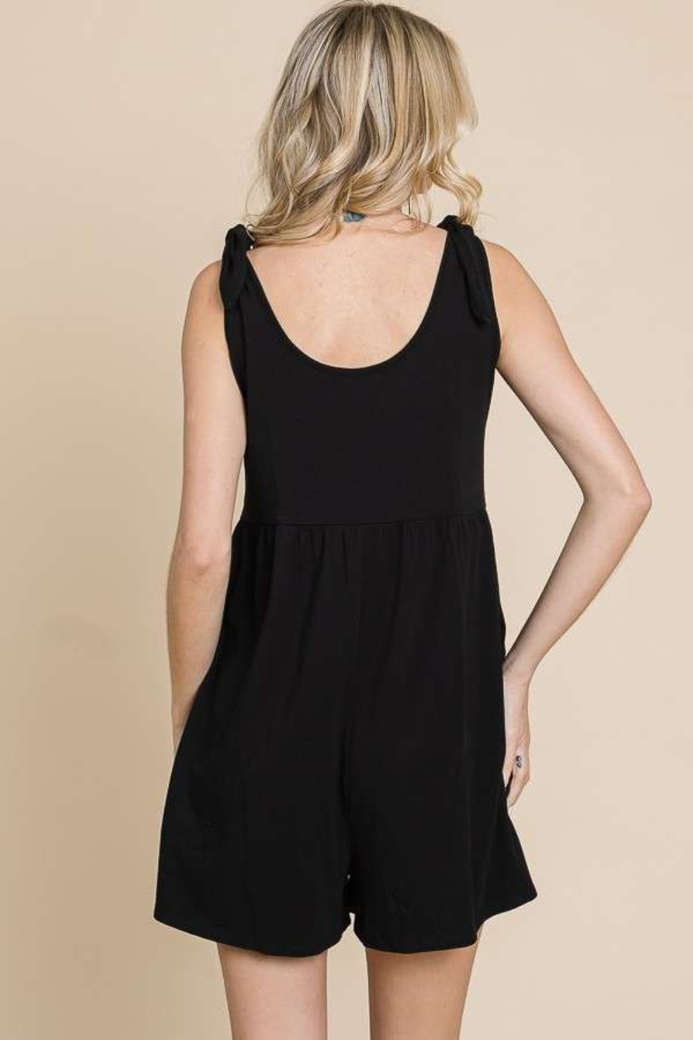 Culture Code Full Size Shoulder Knot Baggy Romper - UrbanEthereal