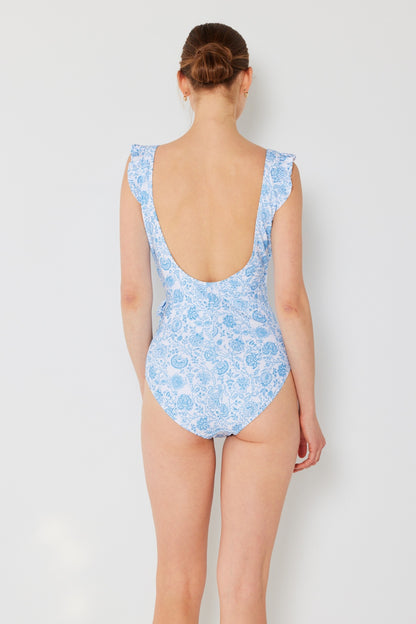 Marina West Swim Full Size Float Ruffle Faux Wrap One-Piece Swimsuit - UrbanEthereal