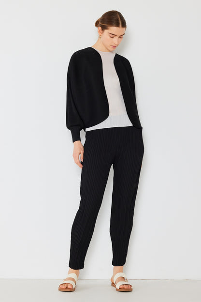 Marina West Swim Rib Pleated Puff Sleeve Bolero Cardigan - UrbanEthereal