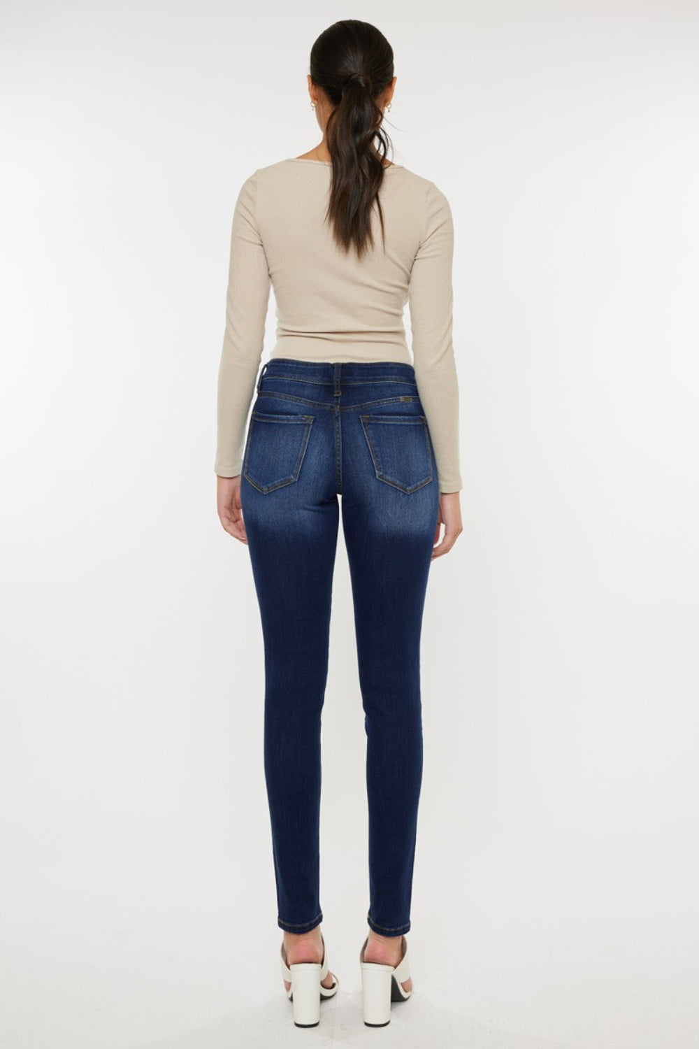 Kancan Mid Rise Gradient Skinny Jeans - UrbanEthereal