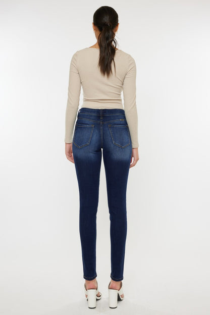 Kancan Mid Rise Gradient Skinny Jeans - UrbanEthereal