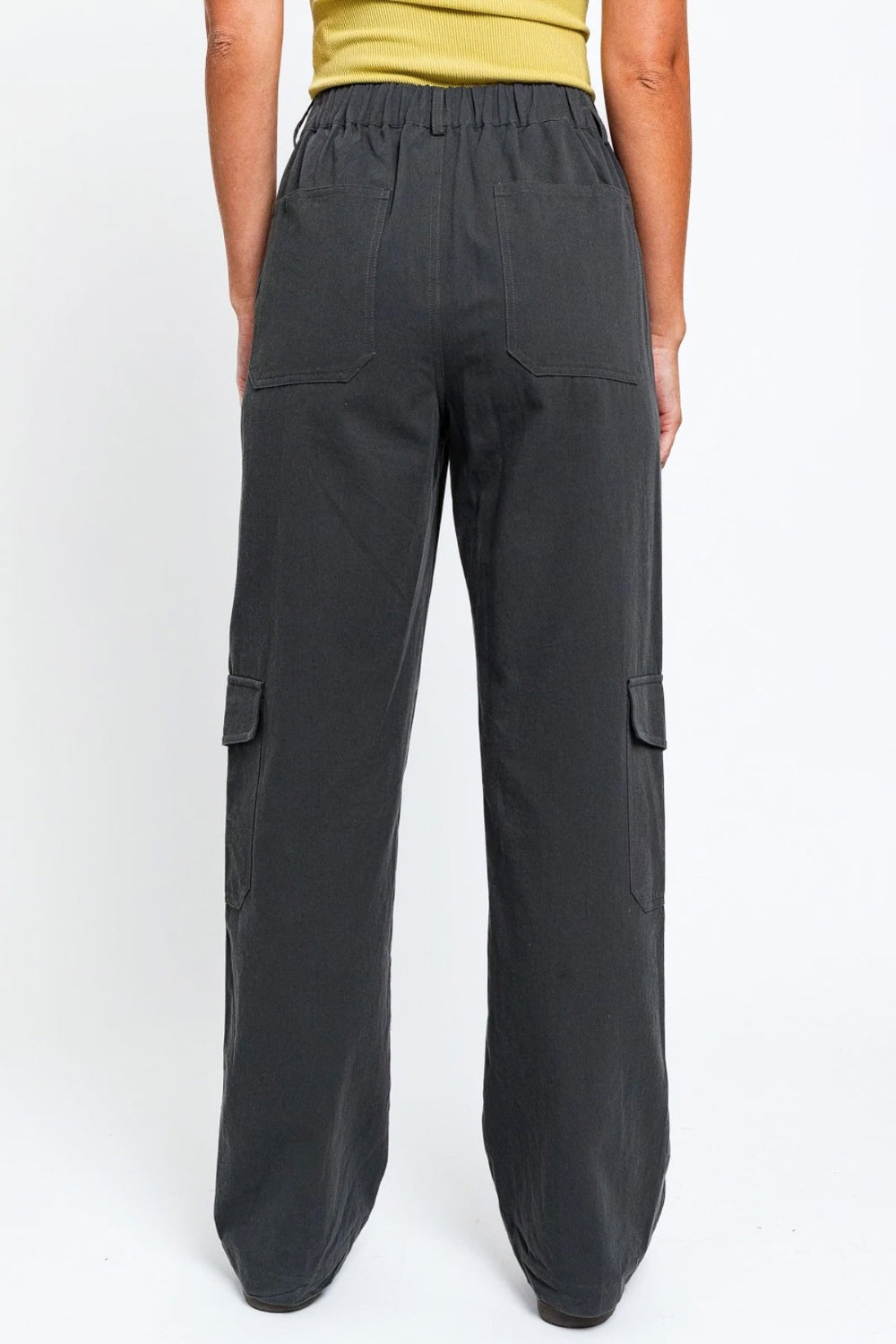 Le Lis High Waisted Wide Leg Cargo Pants with Pockets - UrbanEthereal