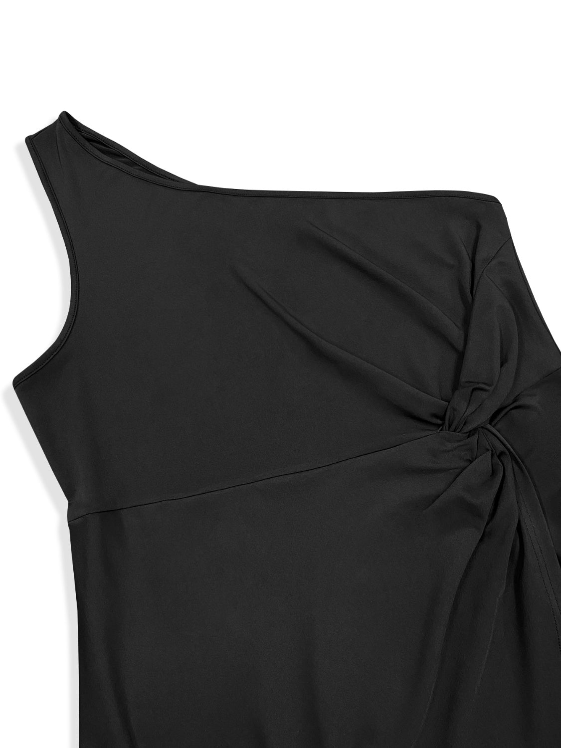 Plus Size Twisted One Shoulder Sleeveless Midi Dress - UrbanEthereal