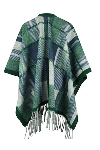 Cloak Sleeve Fringe Detail Poncho