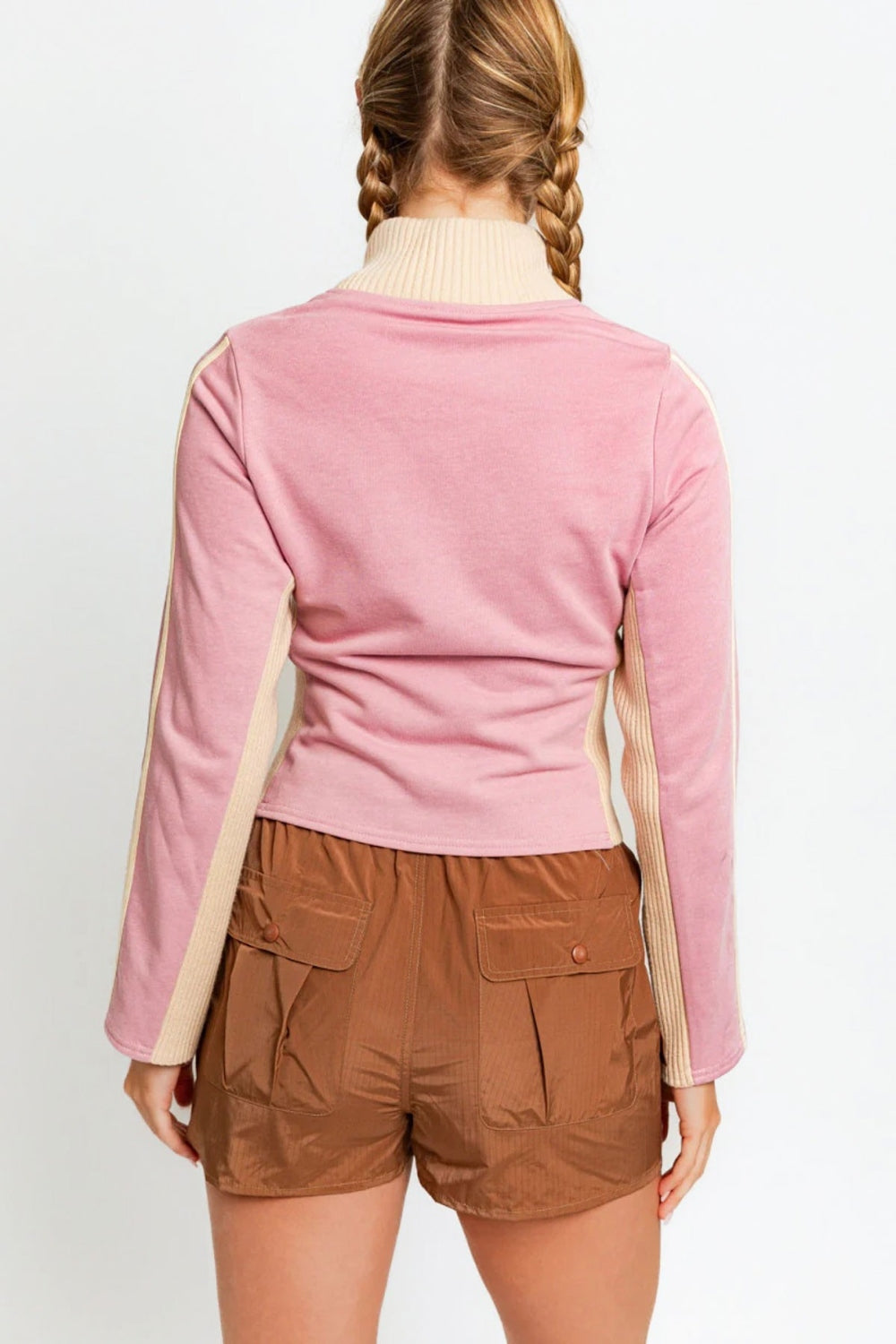 Le Lis Long Sleeve Mock Neck LONDON Embroidered Jacket - UrbanEthereal