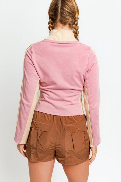Le Lis Long Sleeve Mock Neck LONDON Embroidered Jacket - UrbanEthereal