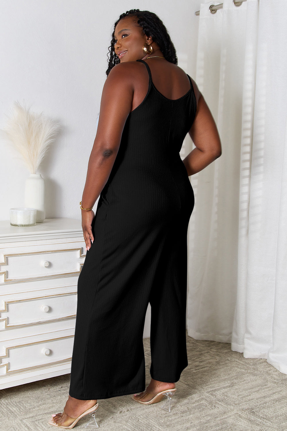 Basic Bae Full Size Spaghetti Strap V-Neck Jumpsuit - UrbanEthereal