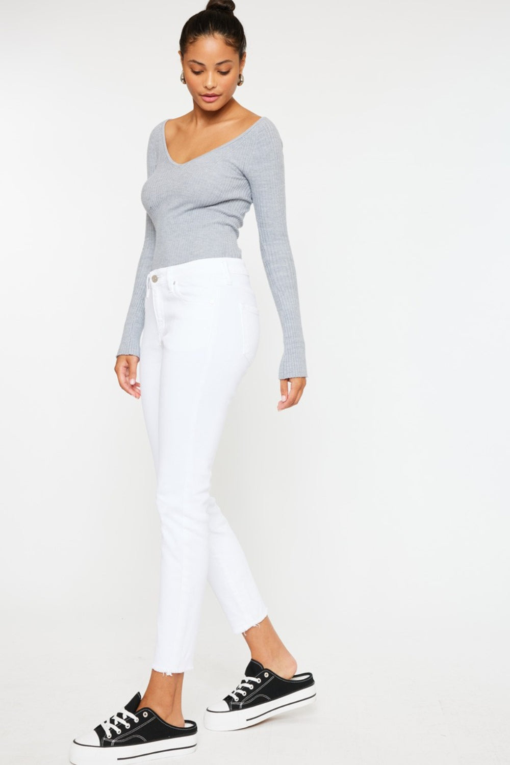 Kancan Mid Rise Ankle Skinny Jeans - UrbanEthereal