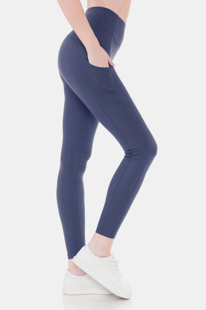 Leggings Depot High Waist Wide Waistband Leggings - UrbanEthereal