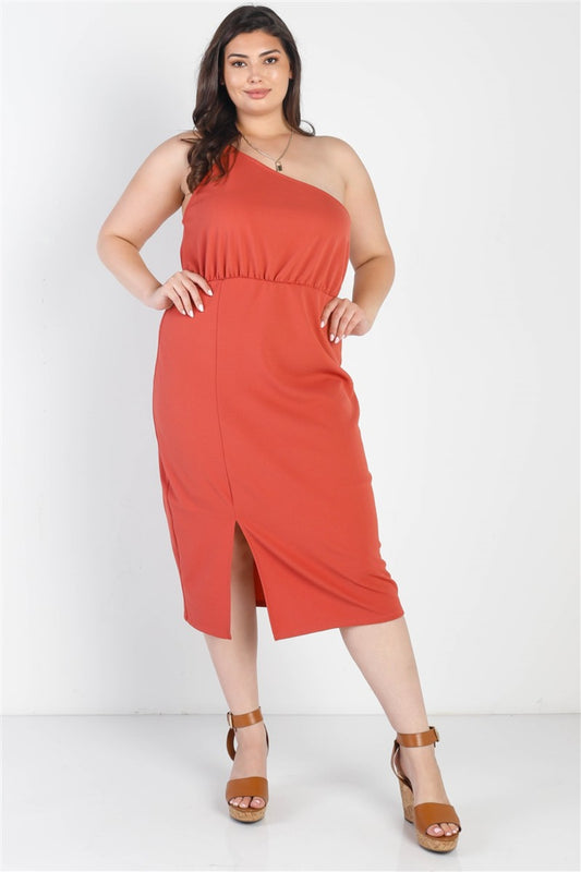 Gilli Full Size Slit One Shoulder Sleeveless Dress - UrbanEthereal