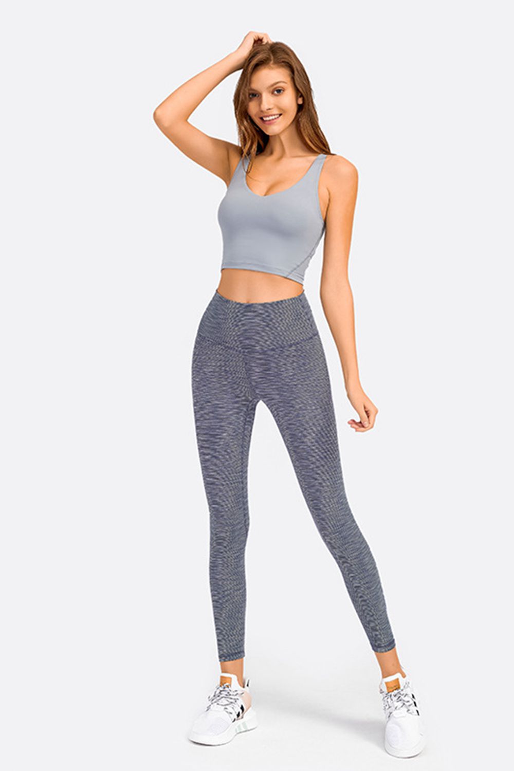 Deep V-Neck Crop Sports Bra - UrbanEthereal