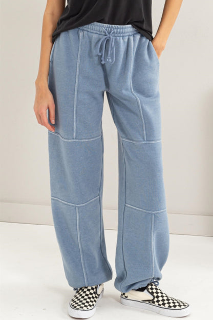 HYFVE Stitched Design Drawstring Sweatpants - UrbanEthereal