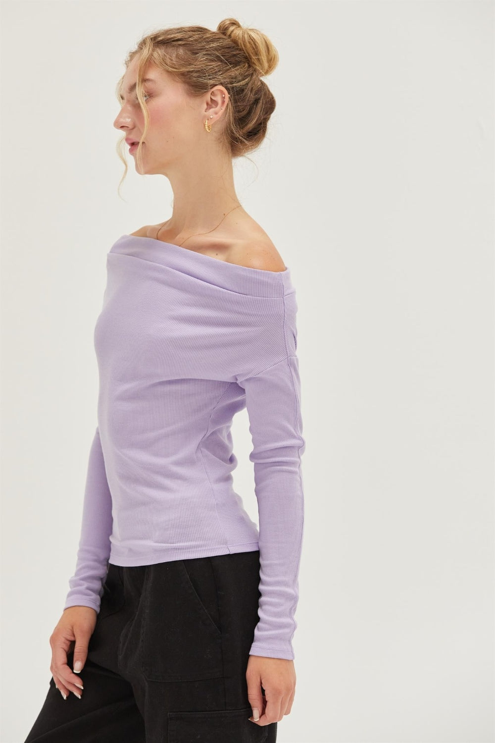 HYFVE Off Shoulder Ribbed Knit Top - UrbanEthereal