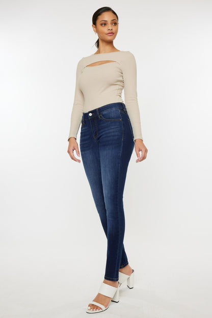 Kancan Mid Rise Gradient Skinny Jeans - UrbanEthereal