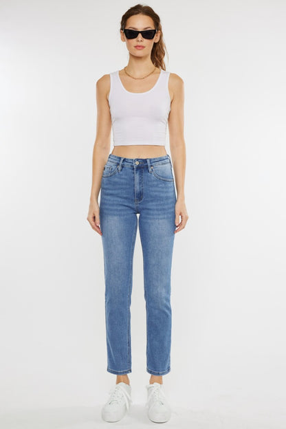 Kancan Full Size Cat's Whiskers High Waist Jeans - UrbanEthereal