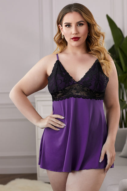 Lace See-Through Plus Size Chemise - UrbanEthereal