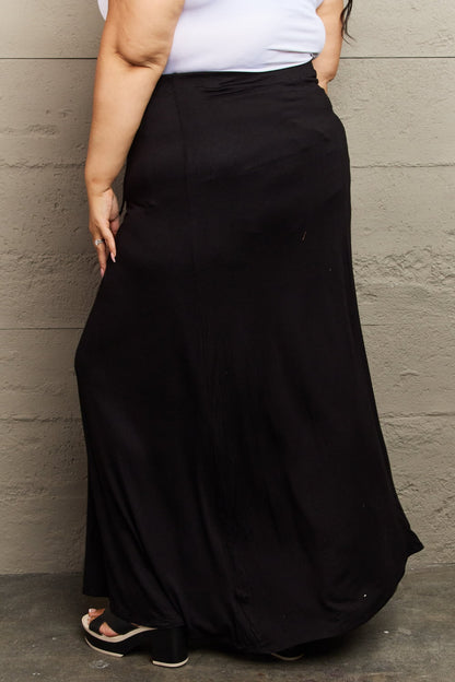 Culture Code For The Day Full Size Flare Maxi Skirt in Black - UrbanEthereal