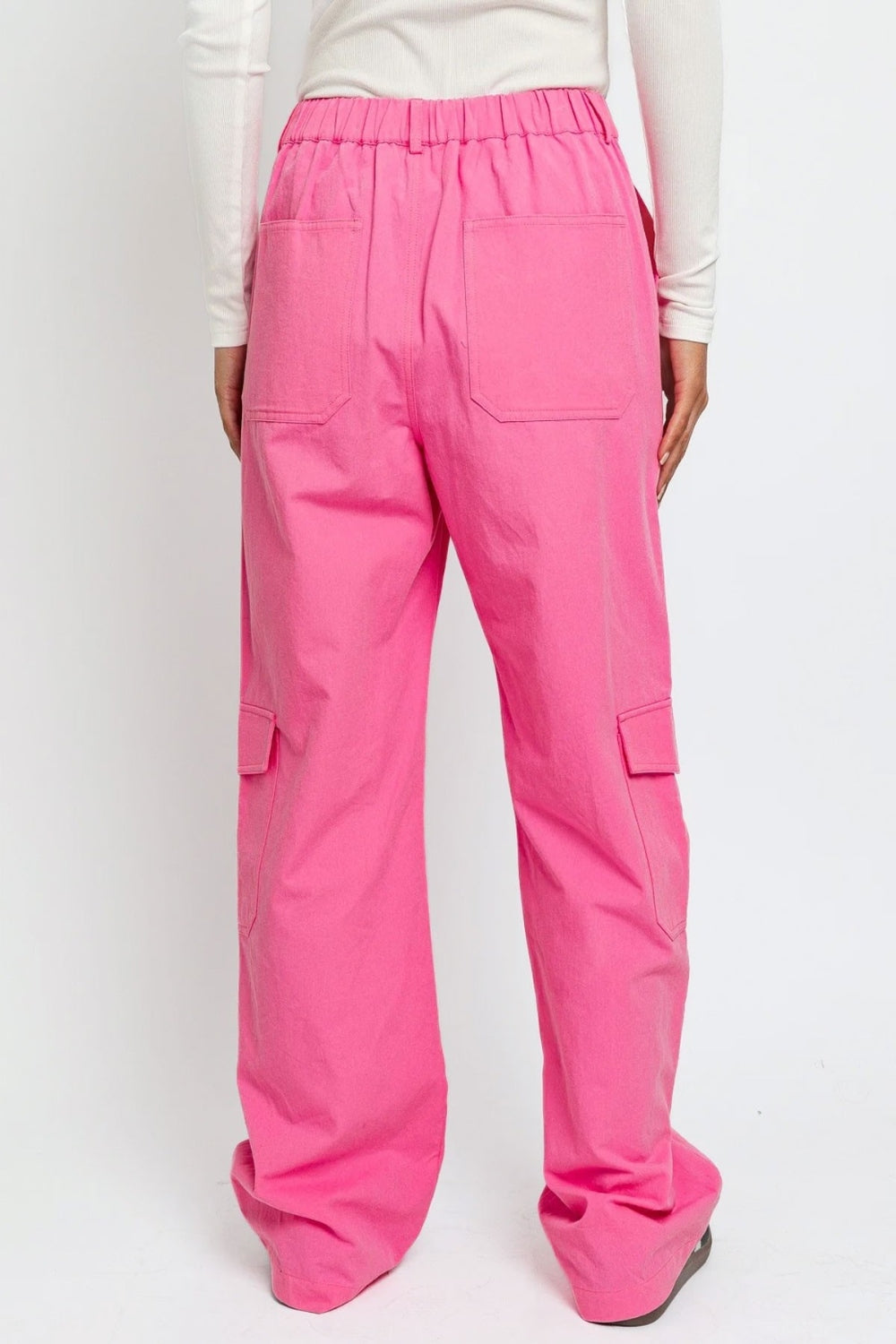 Le Lis High Waisted Wide Leg Cargo Pants with Pockets - UrbanEthereal