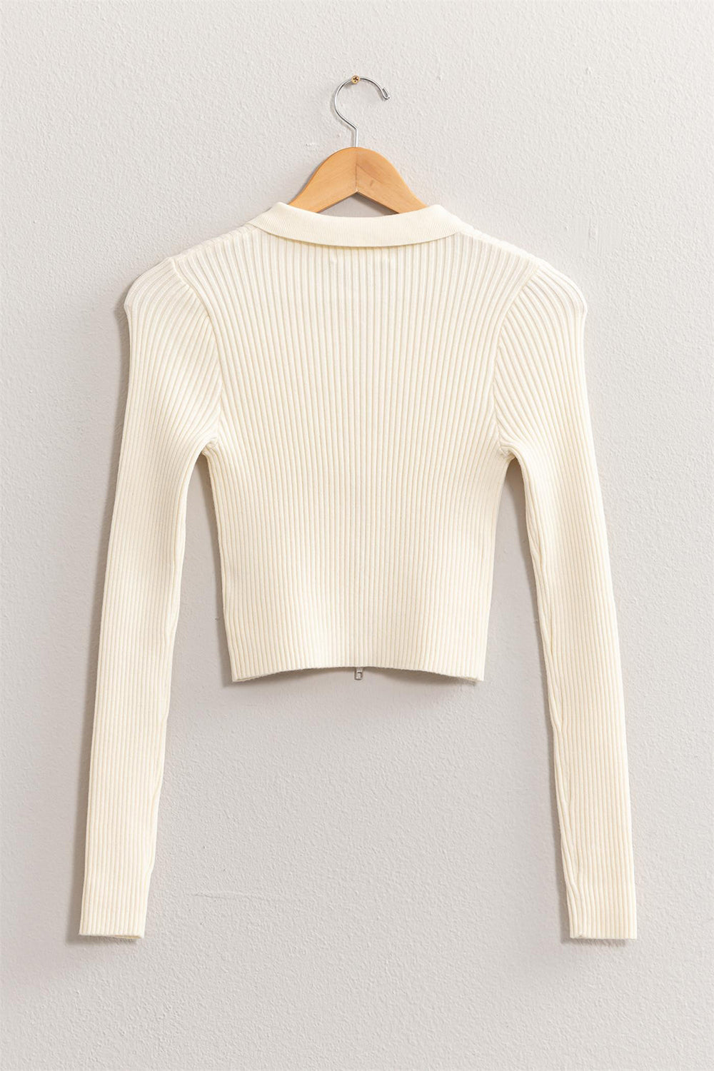 HYFVE Ribbed Double Zip Cropped Cardigan - UrbanEthereal