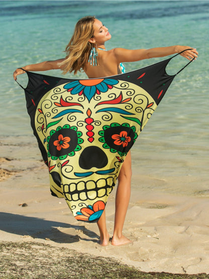 Printed Spaghetti Strap Cover Up - UrbanEthereal
