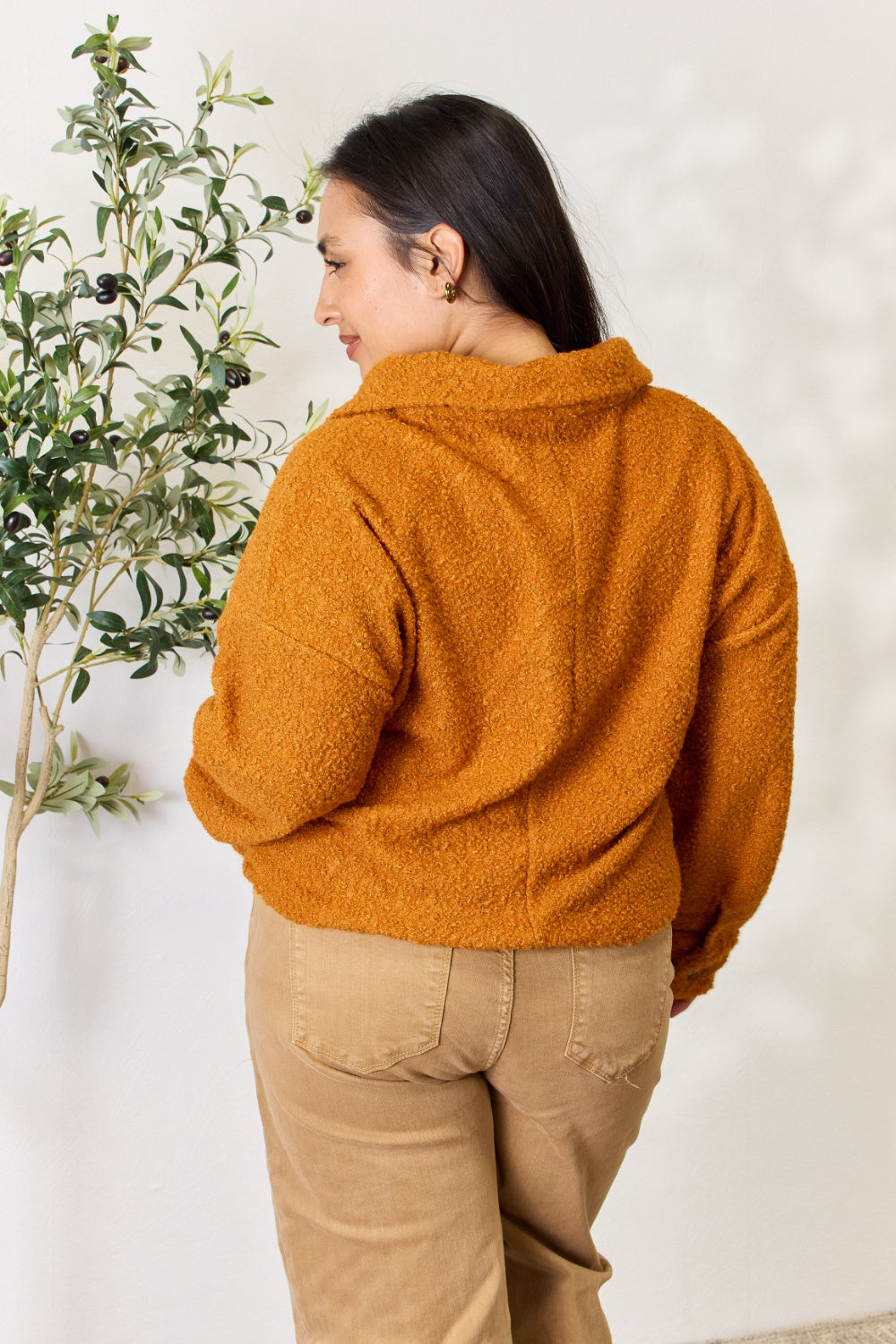 Culture Code Full Size Half Button Turtleneck Sweatshirt - UrbanEthereal