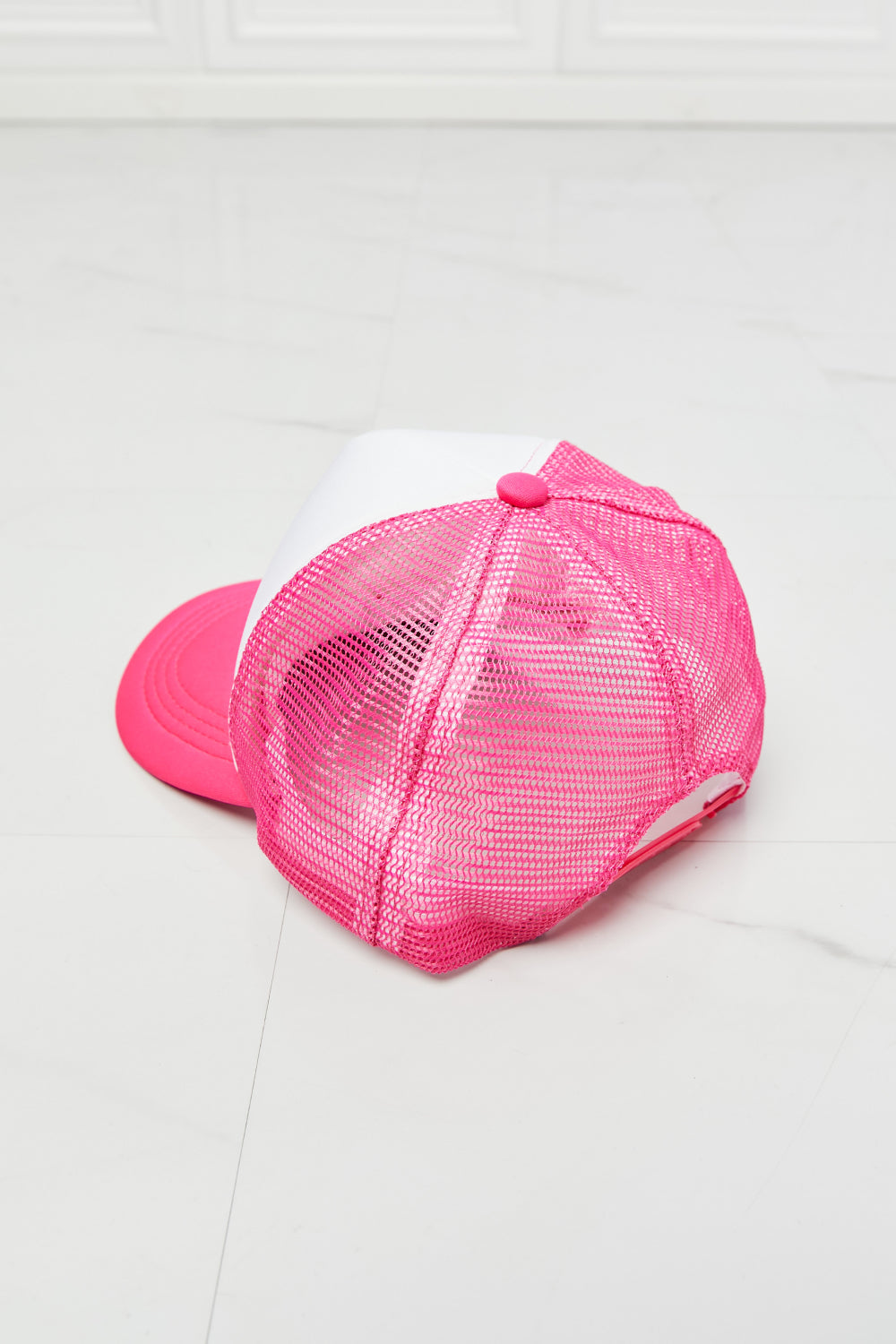 Fame Falling For You Trucker Hat in Pink - UrbanEthereal