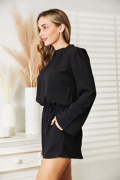 Culture Code Full Size Open Back Romper with Pockets - UrbanEthereal
