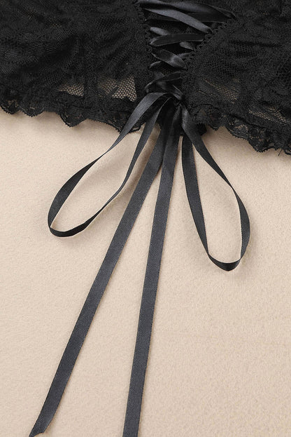 Lace-Up Lace Bralette - UrbanEthereal