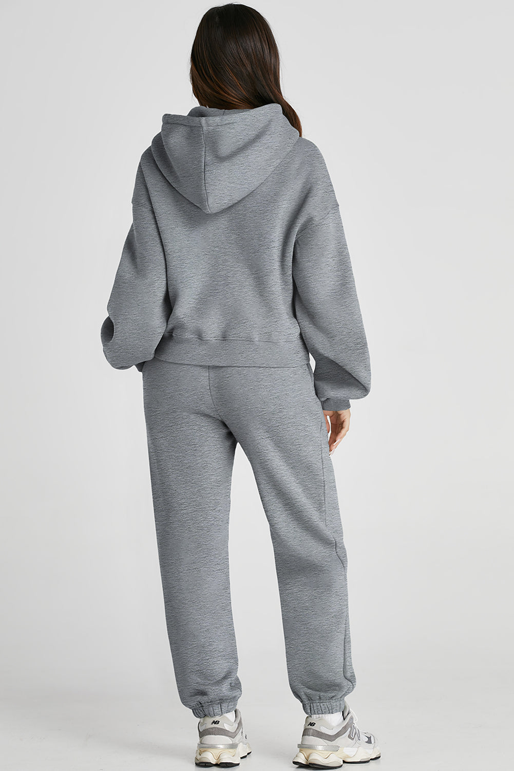 Dropped Shoulder Hooded Top and Pants Active Set - UrbanEthereal