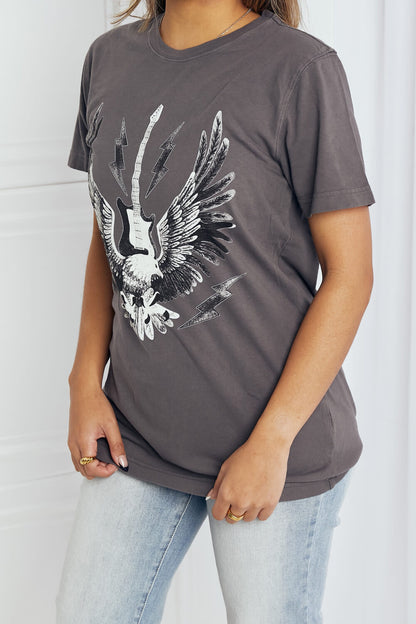 mineB Full Size Eagle Graphic Tee Shirt - UrbanEthereal