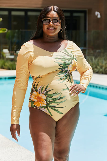 Marina West Swim Cool Down Longsleeve One-Piece Swimsuit - UrbanEthereal