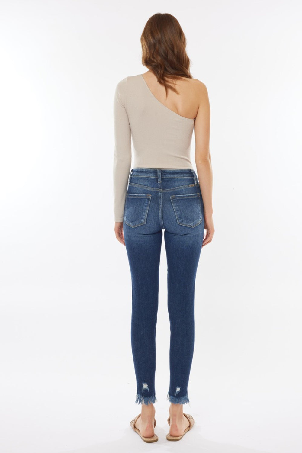 Kancan Raw Hem High Waist Cropped Jeans - UrbanEthereal