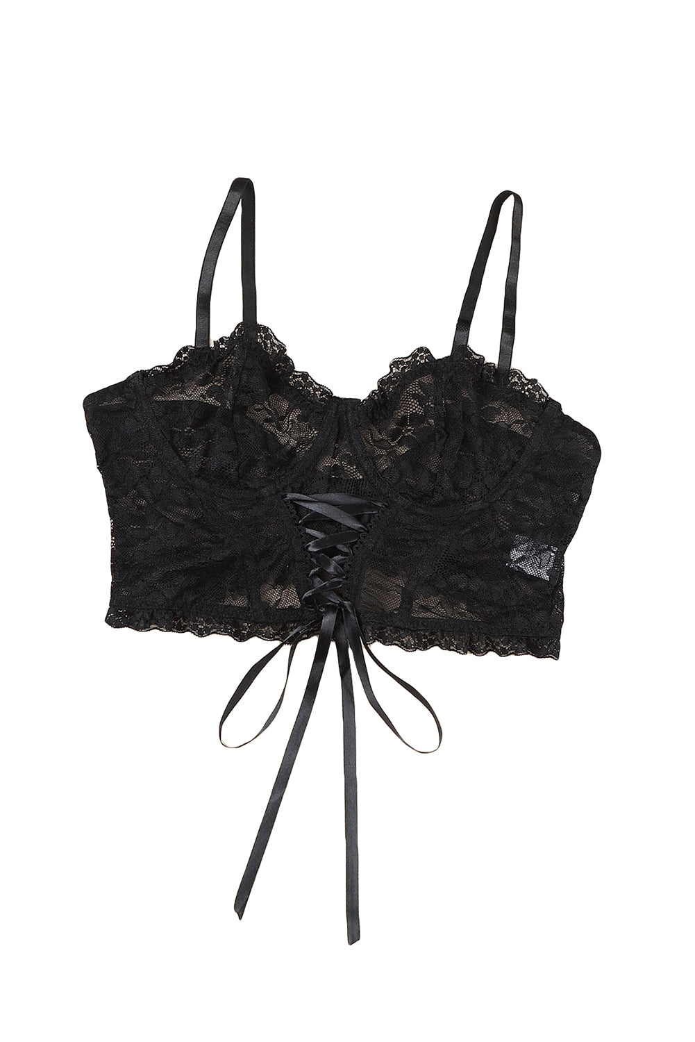 Lace-Up Lace Bralette - UrbanEthereal