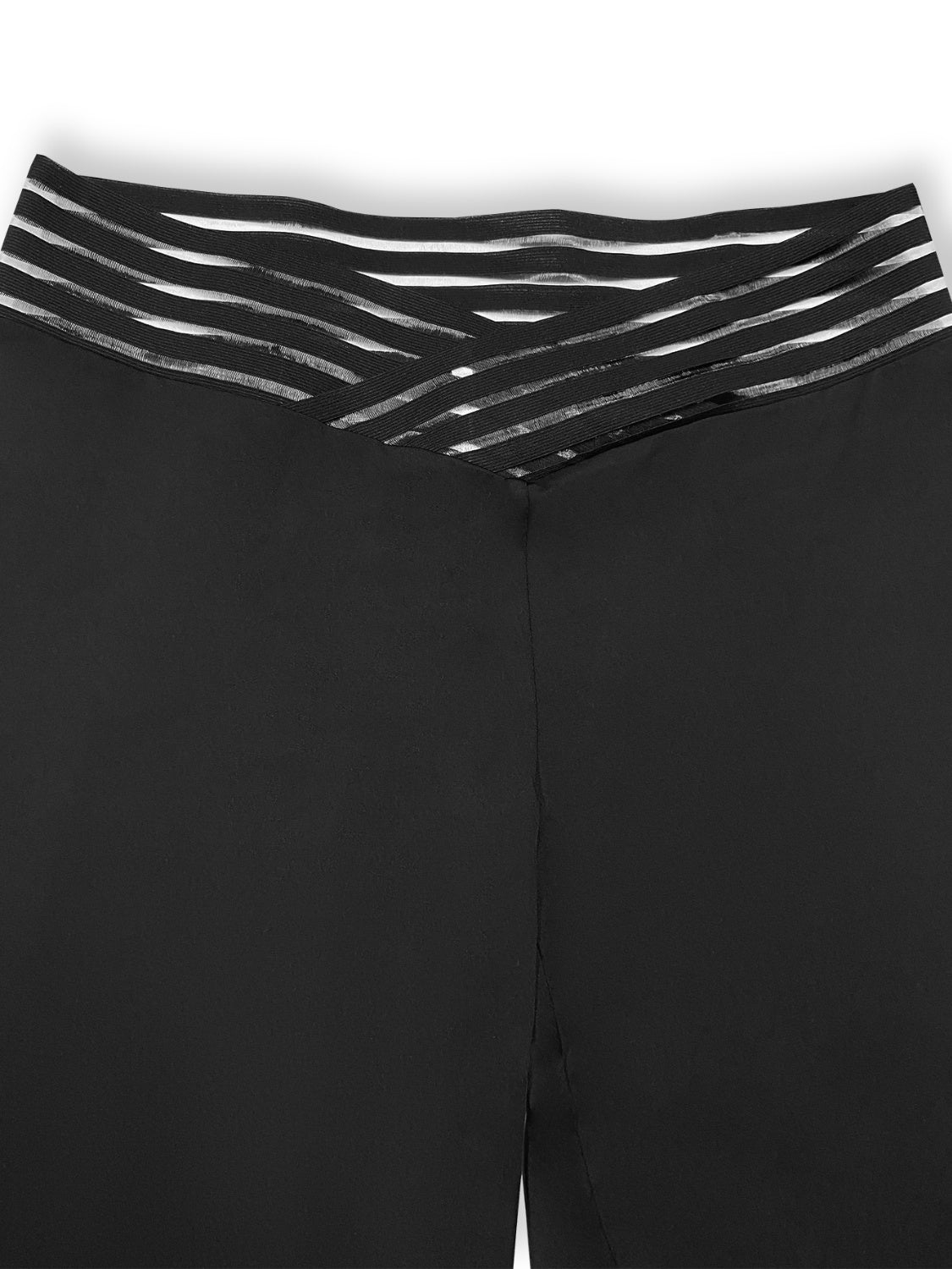 Plus Size V-Waistband Bootcut Pants - UrbanEthereal
